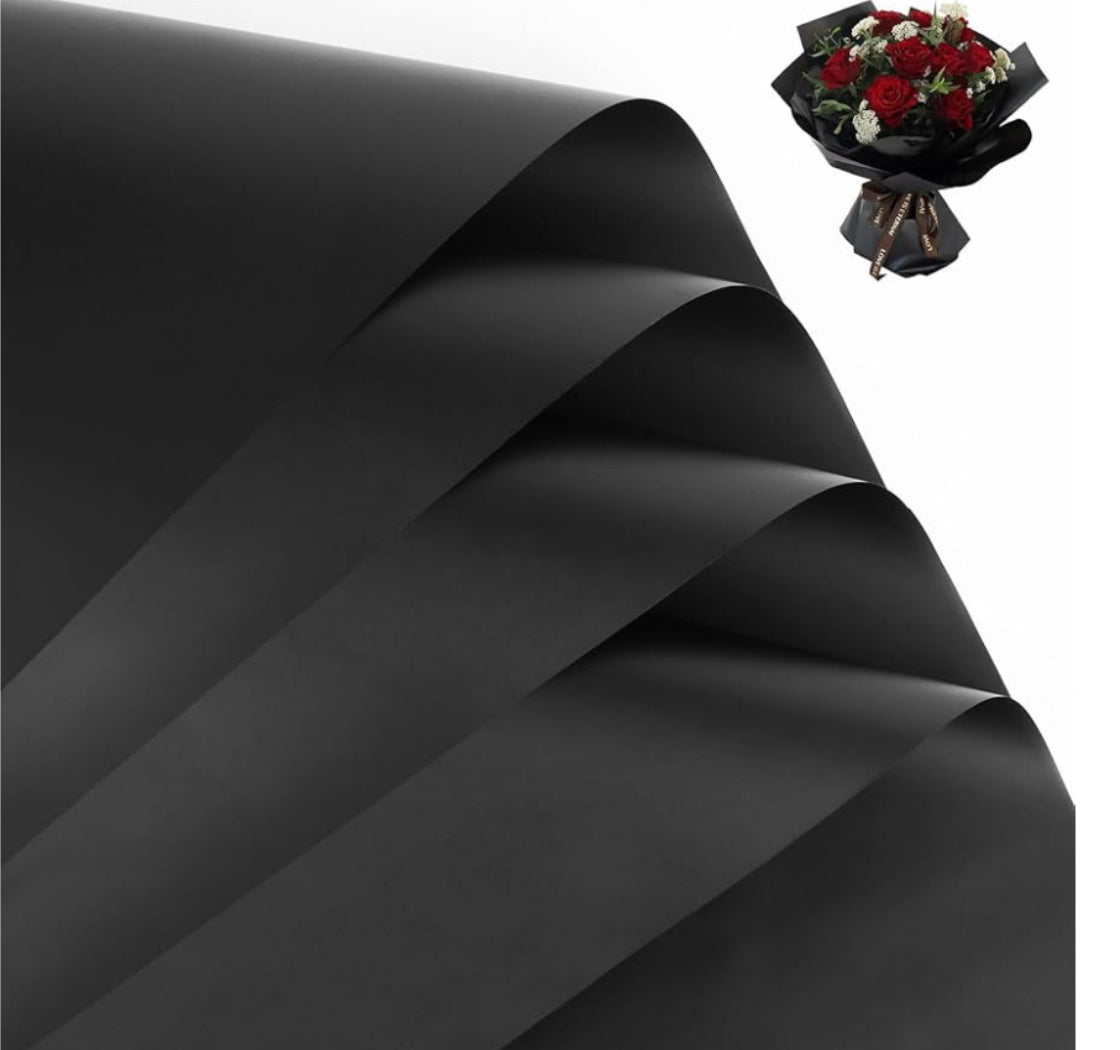 Flat black wrapping paper